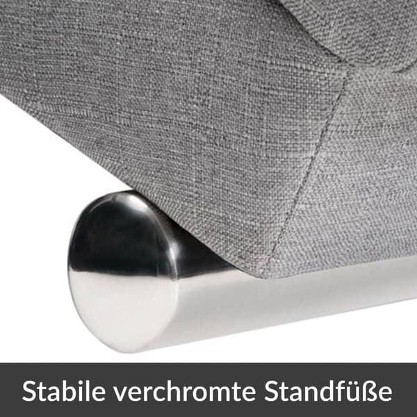 Chaiselong, grå, ergonomisk, 180 kg kapacitet