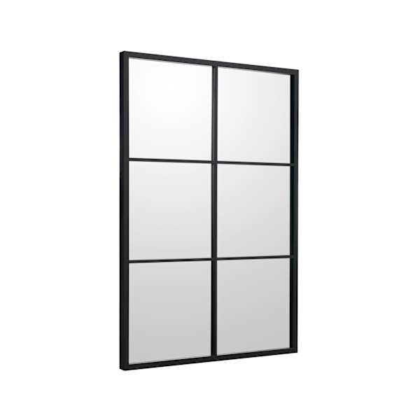 Rektangulär väggspegel, metallram, 70 x 100 cm