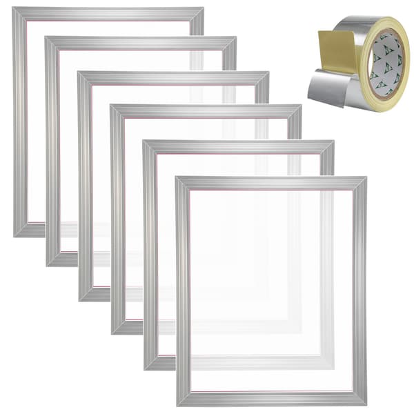 Ramar för silkscreentryck, 6-pack, 20x24, 160 mesh