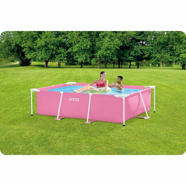 Stor rektangulær ramme havepool 220 x 150 cm INTEX 28266
