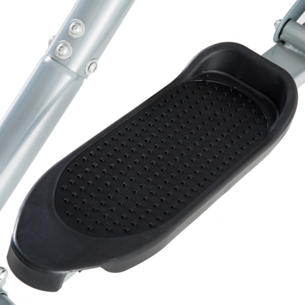 Cross Trainer Ellipsetræner Ergometer Motionscykel Med Lcd Display, Stål, Sølv, 96X60X152Cm