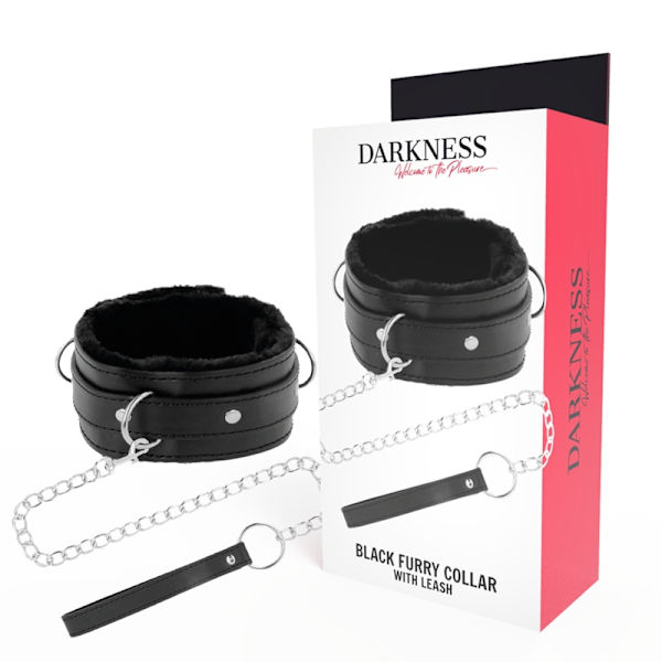 Darkness - Mukava asento kaulakoru nahkaketjulla