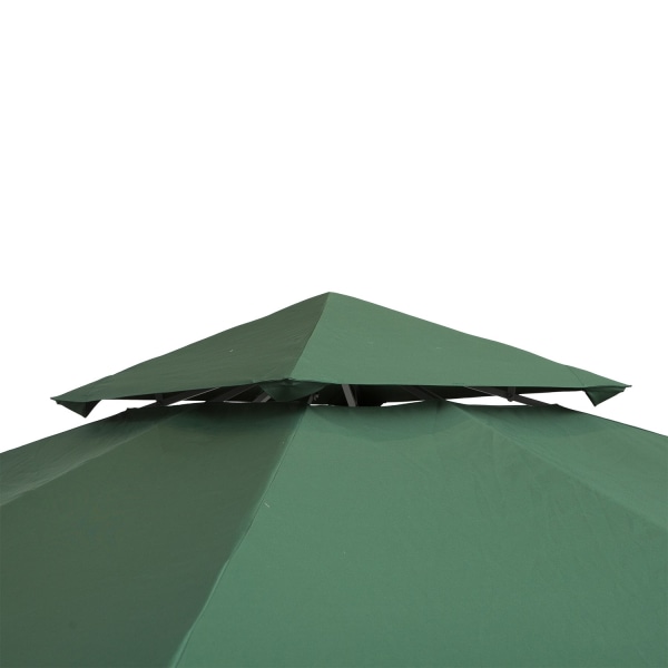 Pavillon Tag Erstatning Polyester 3X3M Kulgrå Vandafvisende Til Metal & Have Gazebo