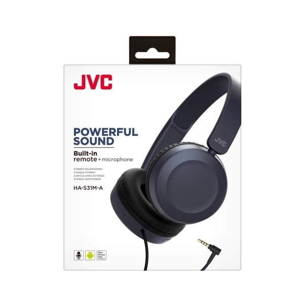 JVC HA-S31M - Hovedtelefoner - på øret - kablet - 3,5 mm stik