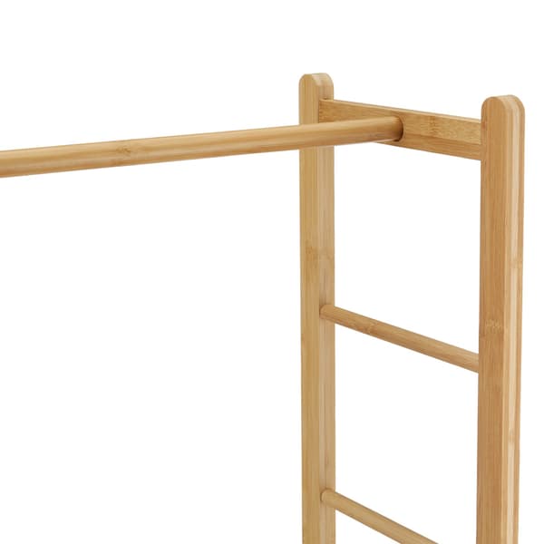 Klädhängare i bambu med 3 hyllplan