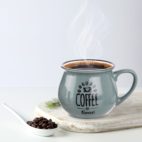 Grå keramisk kop - Elegant og perfekt til kaffe