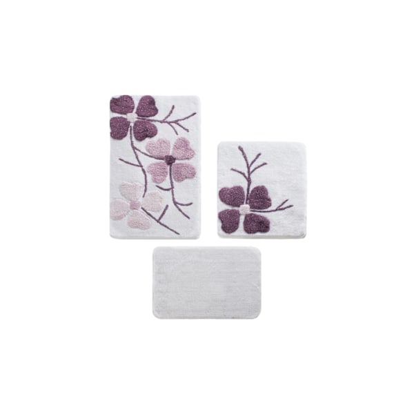 Akryl Badmatta Set (3 delar) Kircicegi - Rosa