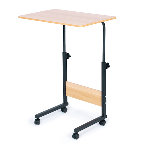 Laptopbord med hjul, översäng, soffbord - brunt