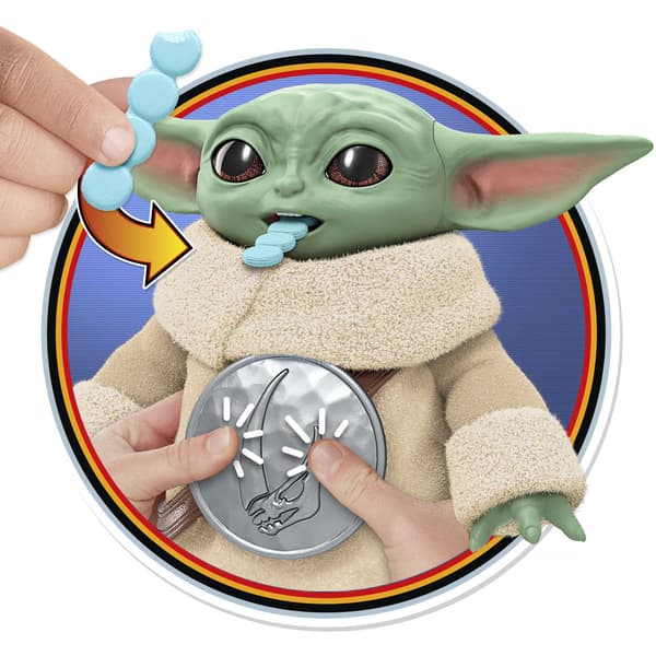 Star Wars interaktiv Grogu-figur med snacks, 16,5 cm