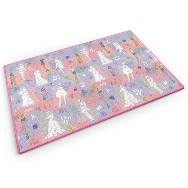 Färgglad Skumlekmatta, Ihoprullbar – 200 x 120 x 0,3 cm, Ricokids RK-343