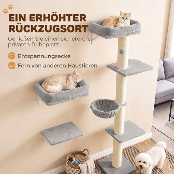 Kattväggklätterset med hängmatta och plattformar