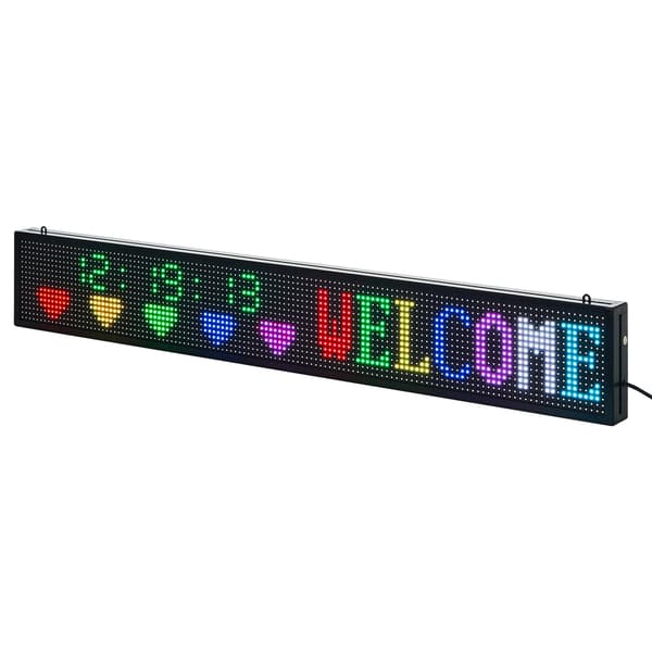 Ohjelmoitava täysvärinen LED-mainos 52x8 tuumaa, Bluetooth