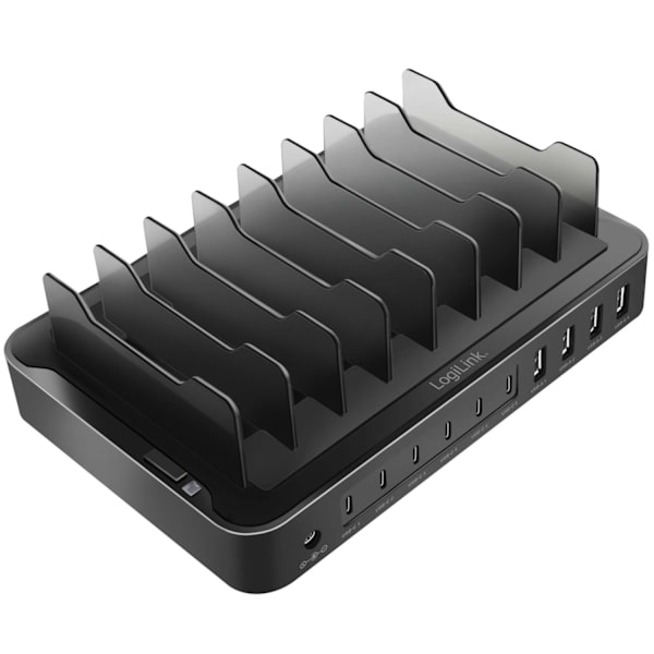 Laddstation 10 portar 6st USB-C + 4st USB-A PD/QC3.0 120W