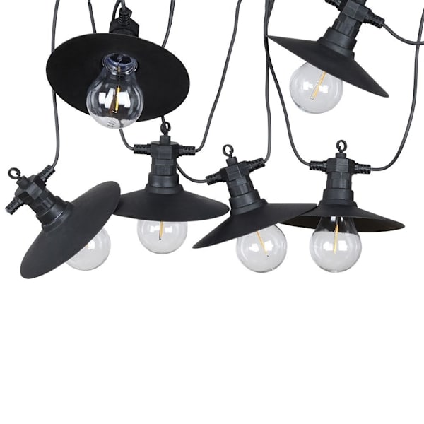Trädgårdsgirlang med 6 LED-lampor, varm ljus, timer, utomhus