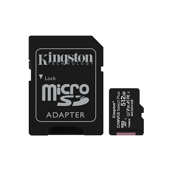 Kingston Canvas Select Plus 512GB microSD hukommelseskort