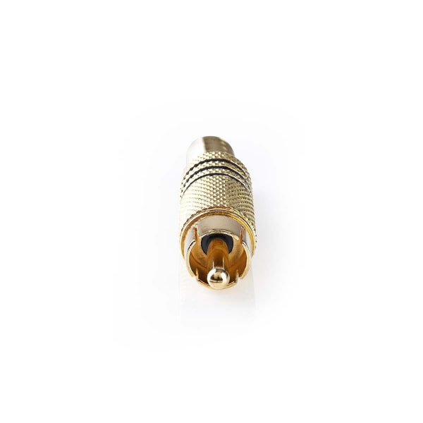 RCA-stik | Lige | Han | Guldplateret | Lodde | Kabeldiameter: 7.0 mm | Metal | Guld / Sort | 10 stk. | Plastikpose