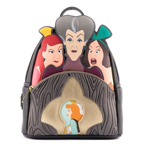 Loungefly Disney Askepot Ond stedmor og stedsøstre Skurke rygsæk 26cm