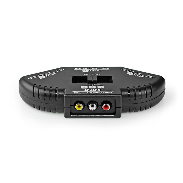Composite Video Switch | 3-Port port(s) | Anslutningsingång: 3x Composite Video (RWY) | Anslutningsutgång: 1x Composite Video (RWY) | 1024x576 | ABS |