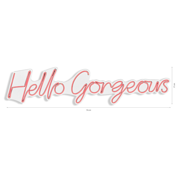 Dekorativ Plast Led-belysning Hello Gorgeous - Rosa