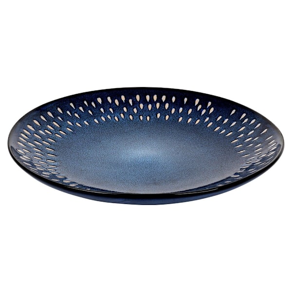 Ruokalautanen, keraaminen, matala, laivastonsininen, 28 cm