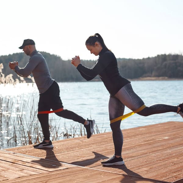 Pilatesring med band
