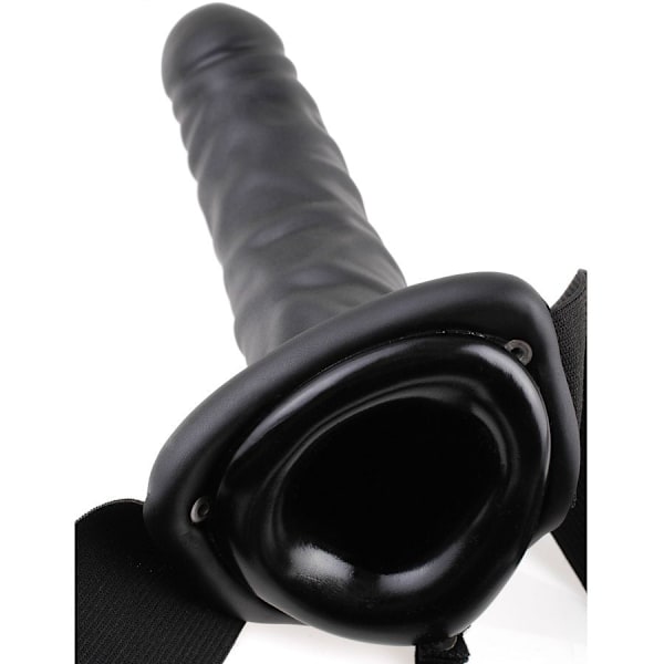 Fetish Fantasy Series - 19 Cm Vibrerande Hollow Strap-On Svart