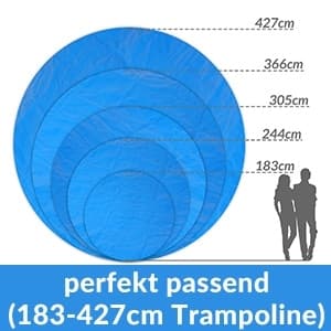 Väderskydd för studsmatta, UV-resistent, 3,6 m blå
