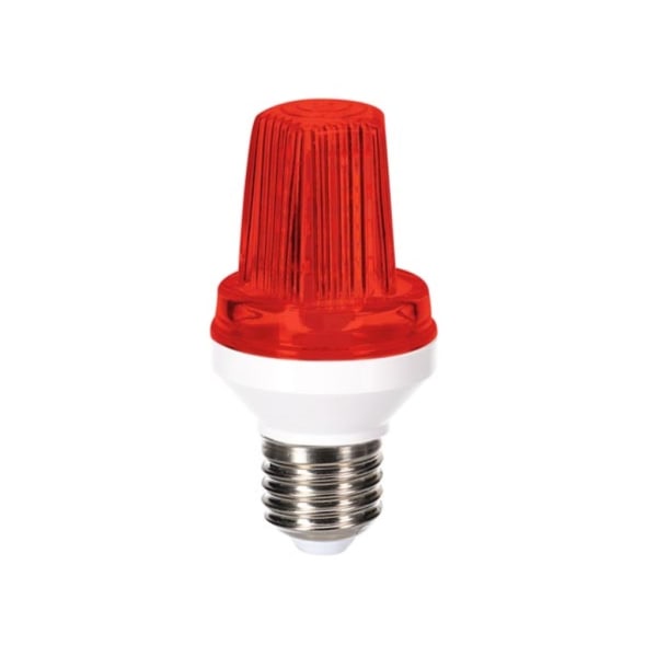 Mini Led Strobe Lampa - E27 Sockel - 3 W - Röd