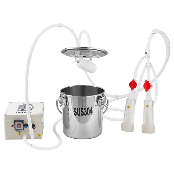 Gedemalkemaskine, ledningsfri 3L rustfri spand, 2 kopper