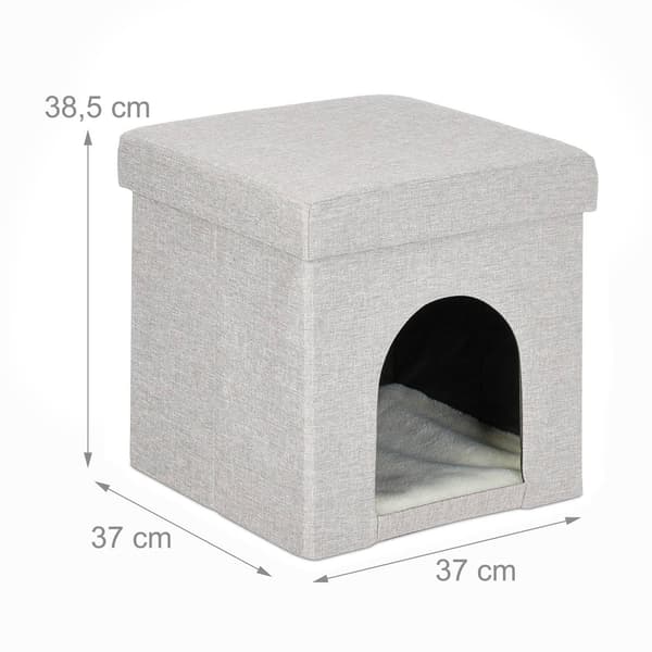 Sammenklappelig kattepit beige