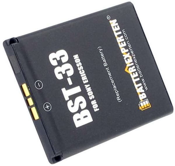 Batteri til BST-33 til Sony Ericsson, 3,6V (3,7V), 900 Mah