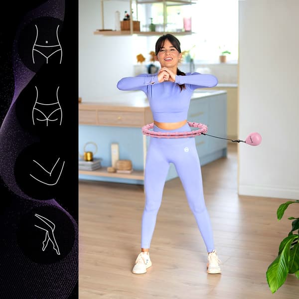 Plus Size Weighted Hula Hoop, ljusrosa