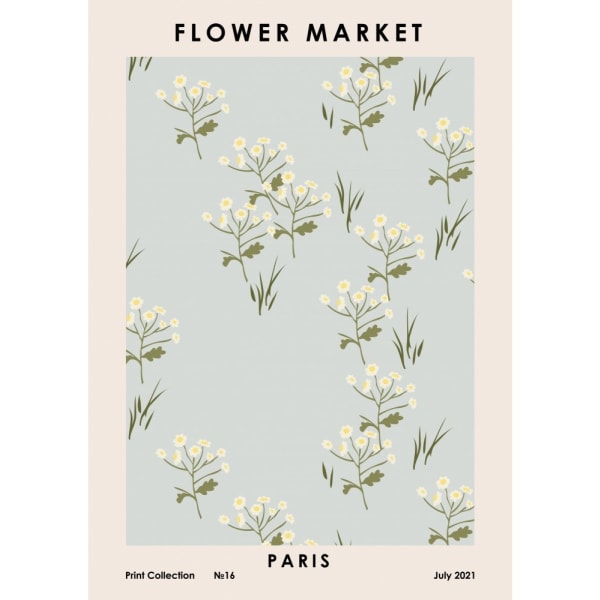 Blomstermarked Paris - 21x30 cm