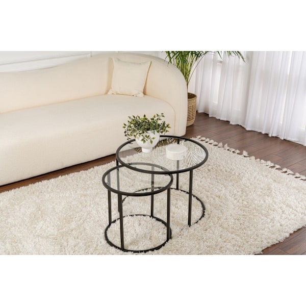 Soffbordsset Svart-Transparent-60-42