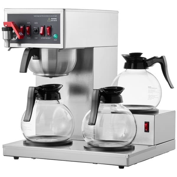Kommerciel kaffemaskine, 12 kopper, 3 glaskander, 3 varmeplader