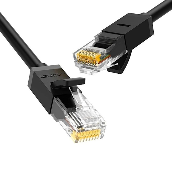 Ugreen Ethernet nätverkskabel RJ45, Cat6, UTP, 1000Mbps, 10m - Svart