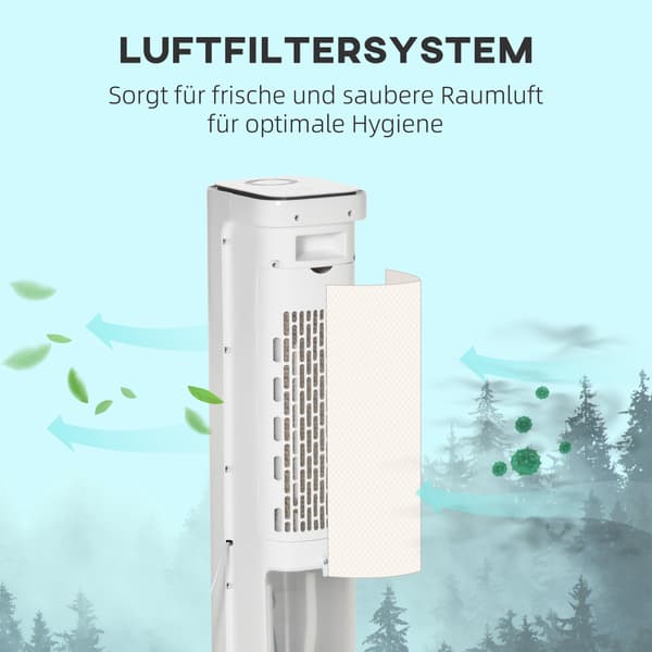 2-i-1 luftkøler med 5 liters tank, 12 timer, til 20㎡