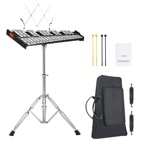 32-Note Klokkespil Xylofon Sæt, Stand, Taske, Mallets