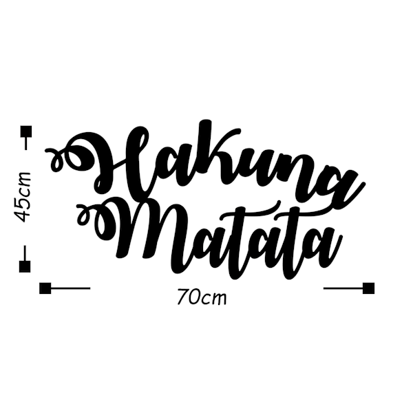 Koristeellinen metalliseinätarvikkeet Hakuna Matata