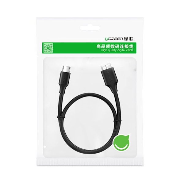 USB-C - micro USB-B SuperSpeed ​​​​3.0 kabel 1m svart
