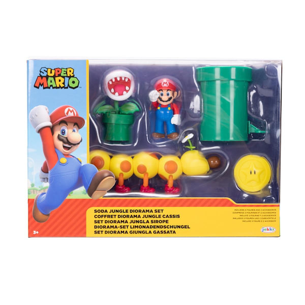 Nintendo Super Mario 2,5" Soda Jungle Diorama -setti
