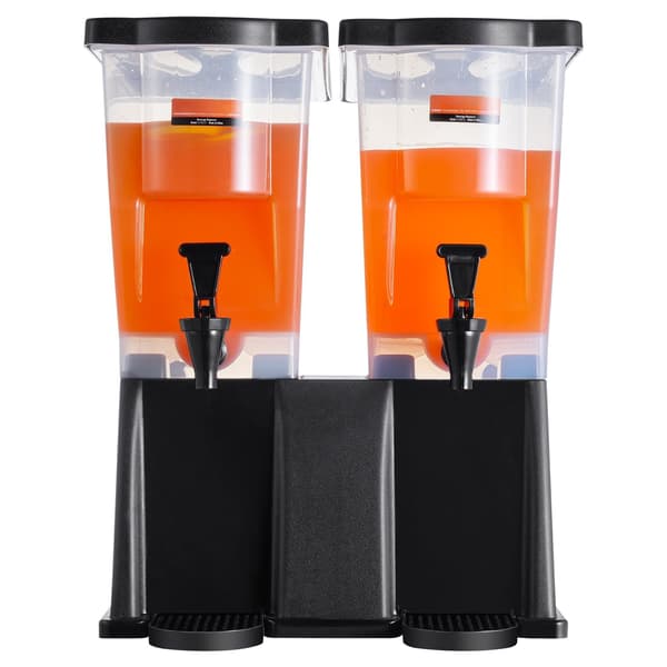 Dubbel dryckesdispenser, 2 x 3 gallon, stativkranar