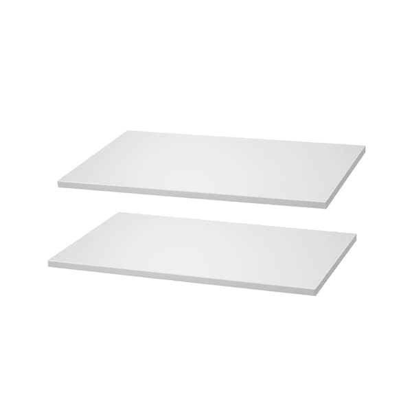 Melaminhyldebrædder, 2-pak, hvide 23 x 14 x 0,6 tommer