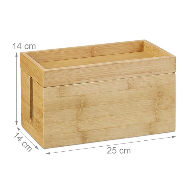 Kabelbox i bambu