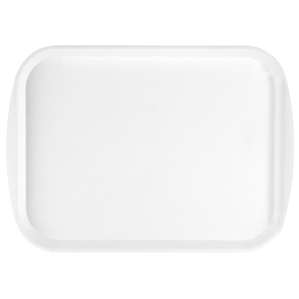 Serveringsbricka i plast vit 43,5x31,5 cm
