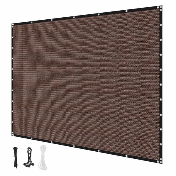 Solskyddsduk 3 x 3,6 m, 90 % block, HDPE, brun