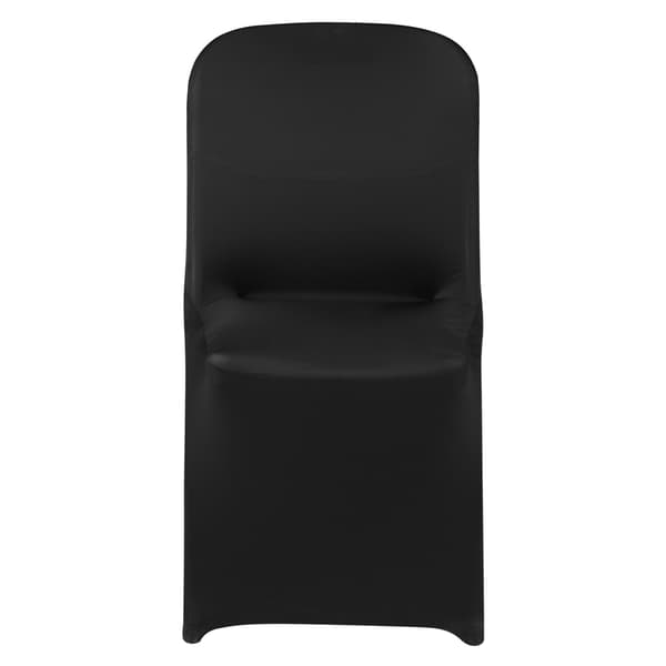 Stolsöverdrag, svart stretchig polyesterspandex, 30-pack