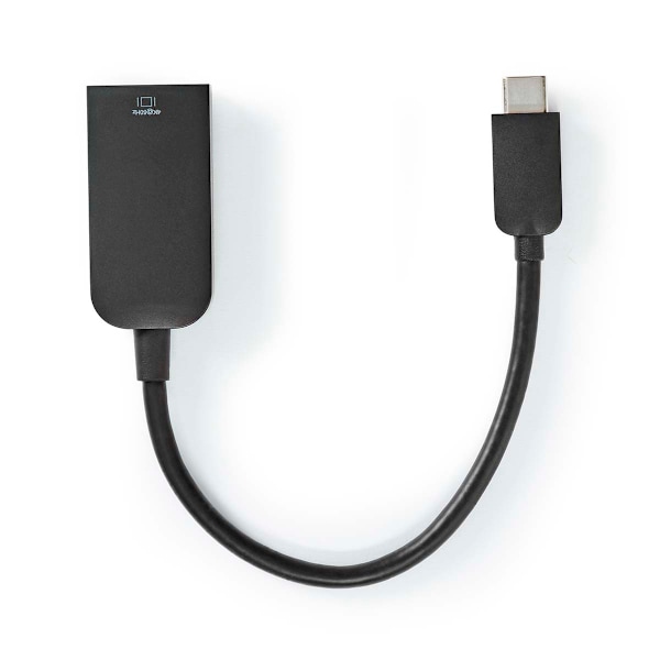 USB-C™ Sovitin | USB 3.2 Gen 1 | USB-C™ Uros | HDMI naaras | 4K@60Hz | 0.20 m | Pyöreä | Niklattu | PVC | Musta | Laatikko