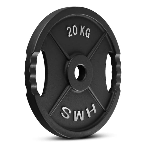 20 kg olympisk viktskiva, svart gjutjärn