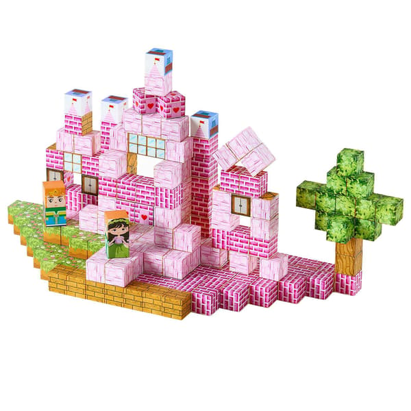 Magnetiske klodser, 100-delt prinsesseborg, fra 3 år